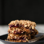 No-Bake Cherry Chia Crumble Bars | vegan, gluten-free, refined sugar free