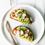 Avocado Toast with Radish, Basil, and Coconut Mayonnaise from Coconut Kitchen