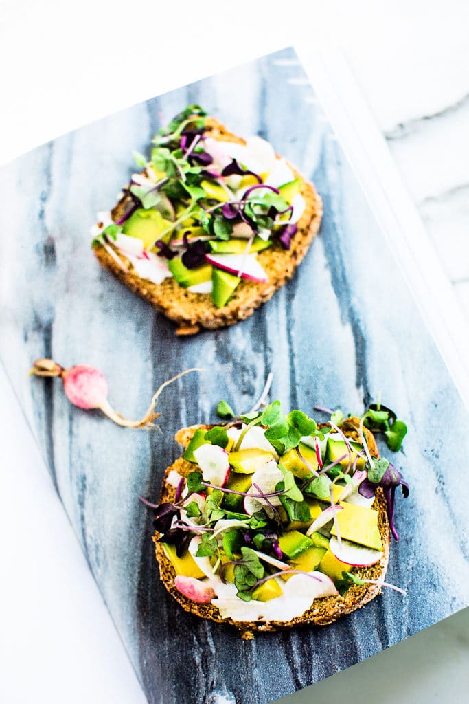 Avocado Toast with Radish, Basil, and Coconut Mayonnaise from Coconut Kitchen