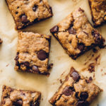 Almond Butter Chocolate Chip Cookie Bars | Vegan, Gluten-Free