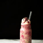 Thick + Frosty Cacao Crunch Smoothie with Peppermint-Beet Swirl