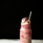 Thick + Frosty Cacao Crunch Smoothie with Peppermint-Beet Swirl | vegan, gluten-free, refined-sugar-free