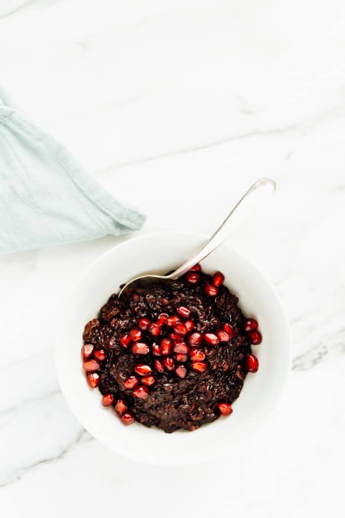 Vegan Creamy Coconut Black Rice Pudding