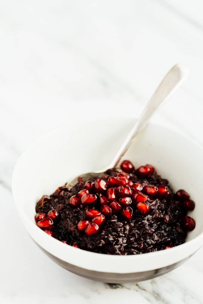 Vegan Creamy Coconut Black Rice Pudding