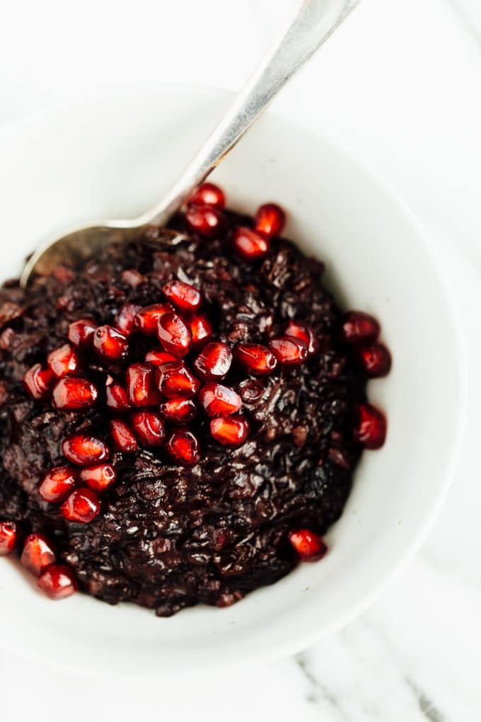 Vegan Creamy Coconut Black Rice Pudding