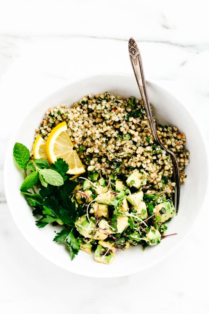Green Goddess Revitalization Bowl with Herbed Buckwheat