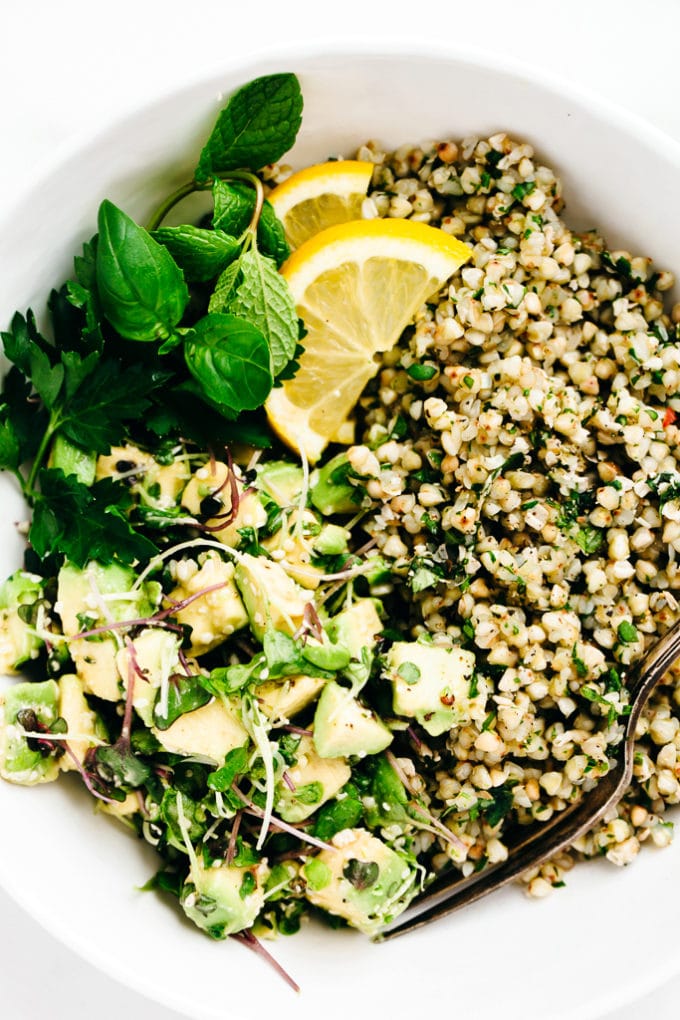 Green Goddess Revitalization Bowl with Herbed Buckwheat