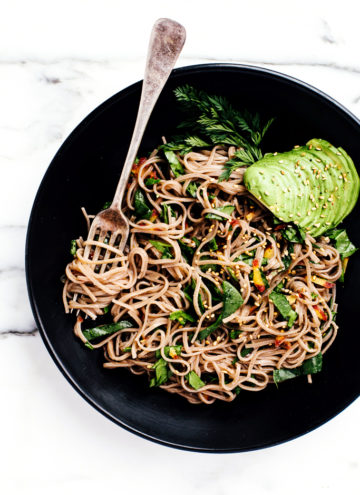 Soba Noodles with Carrot Ribbons and Miso Glaze from This Rawsome Vegan Cookbook by Emily von Euw