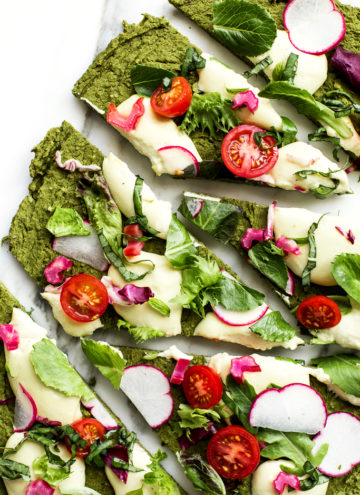 Green Split Pea + Spinach Pizza Crust | Vegan + Gluten-Free