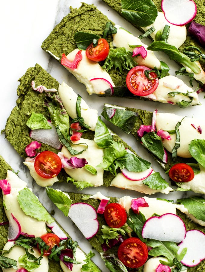 Green Split Pea + Spinach Pizza Crust | Vegan + Gluten-Free