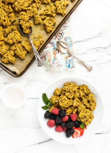 Golden Turmeric Granola Clusters | Vegan & Gluten-Free