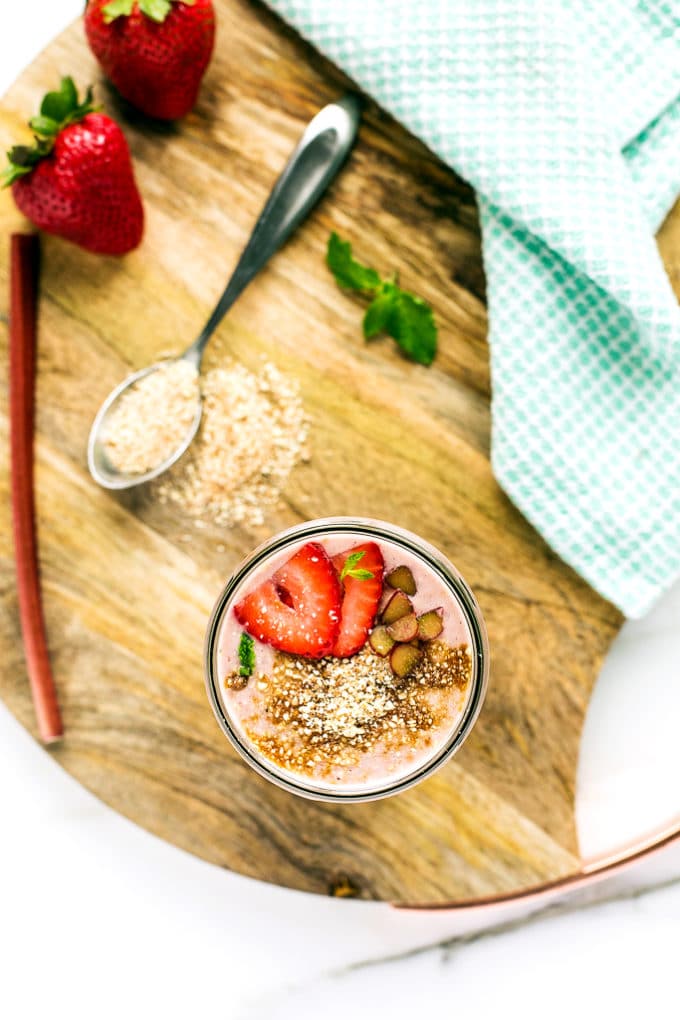 Strawberry-Rhubarb Pie a la Mode Smoothie