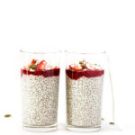 Coconut Yogurt Chia Seed Pudding Parfaits with Strawberry Jam | Vegan