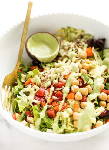 Epic Plant-Powered Chopped Salad with Creamy Basil Ranch | Vegan