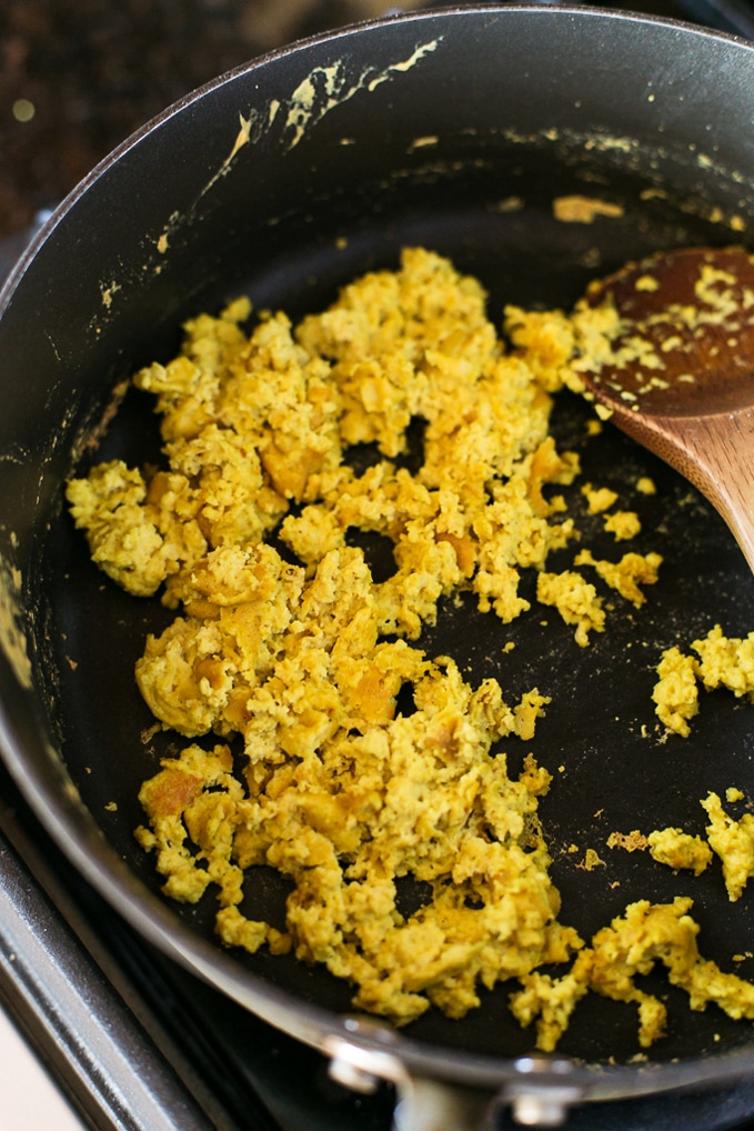 Vegan Scrambled Eggs Made With Aquafaba Blissful Basil