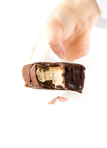 Salted Caramel-Cashew Chocolate-Covered Ice Cream Bars