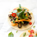 Shiitake Bahn Mi Tacos with Smoky Sriracha Cashew Aioli| Vegan