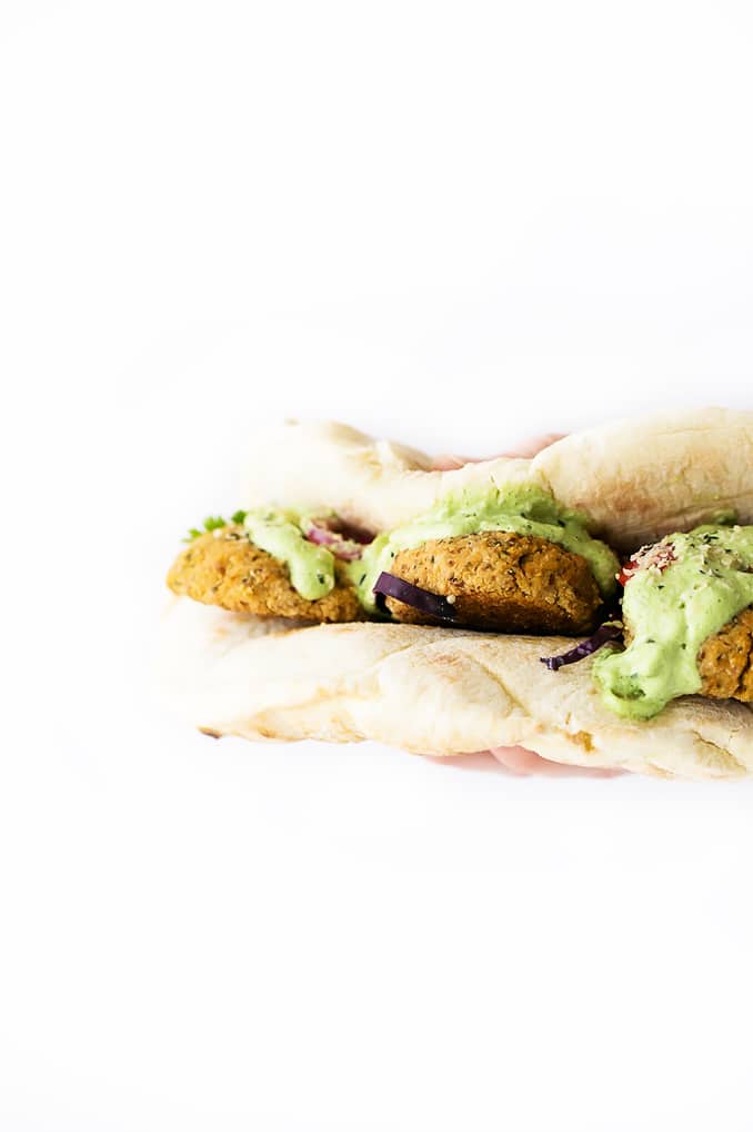 Herbed Cauliflower Patty Wraps with Green Tzatziki | Vegan + Gluten- and Grain-Free Options