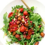 Roasted Butternut Squash, Tomato, and Arugula Salad with Cranberry-Orange Vinaigrette