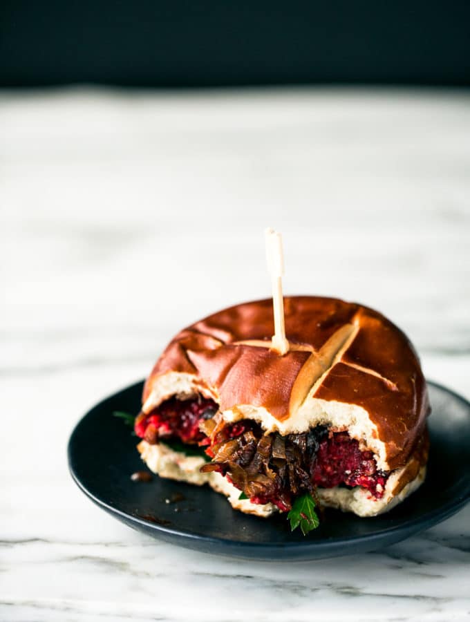 Smoky Vegan BBQ Beet Burgers