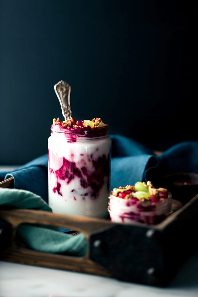 Vegan Cranberry-Pecan Yogurt Parfaits