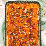 Savory Vegan Goat Cheese, Sweet Potato, and Hazelnut Holiday Tart