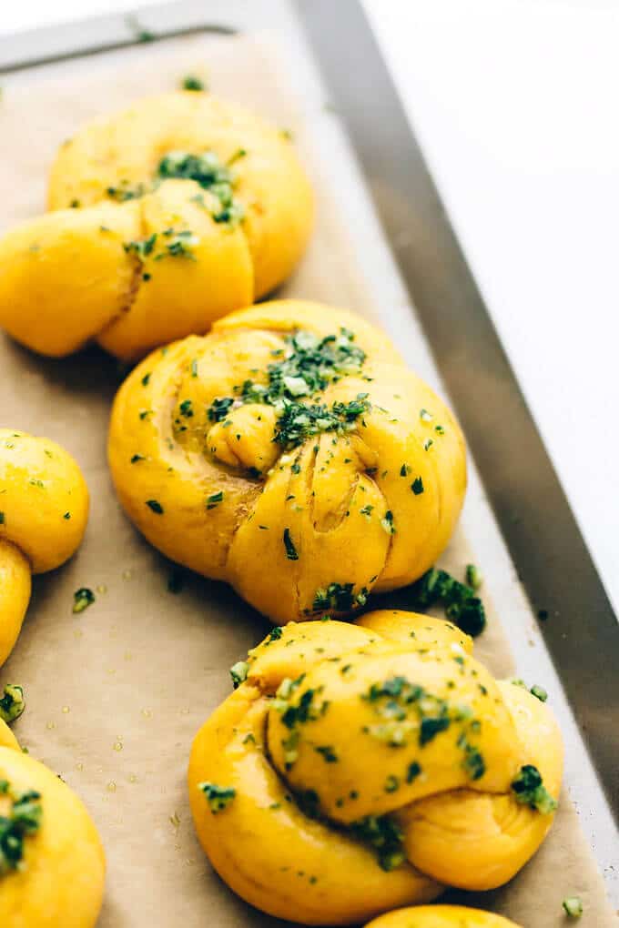 Vegan Sweet Potato Spelt Garlic Knots