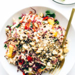 Shredded Rainbow Slaw with Sweet Tamari-Sesame Dressing