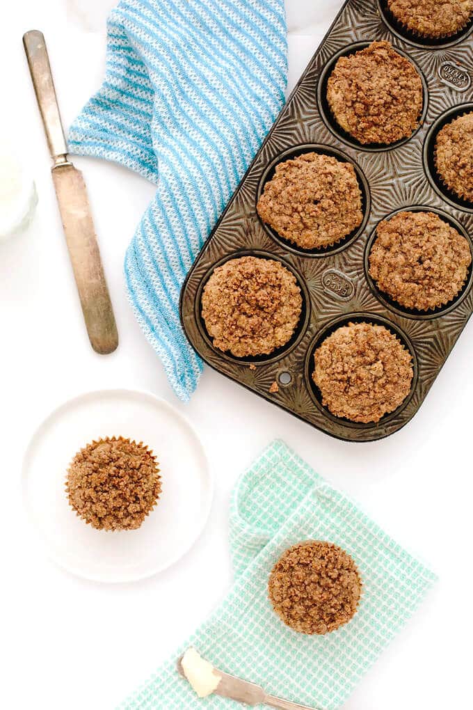 Vegan Gluten-Free Banana Bread Streusel Muffins