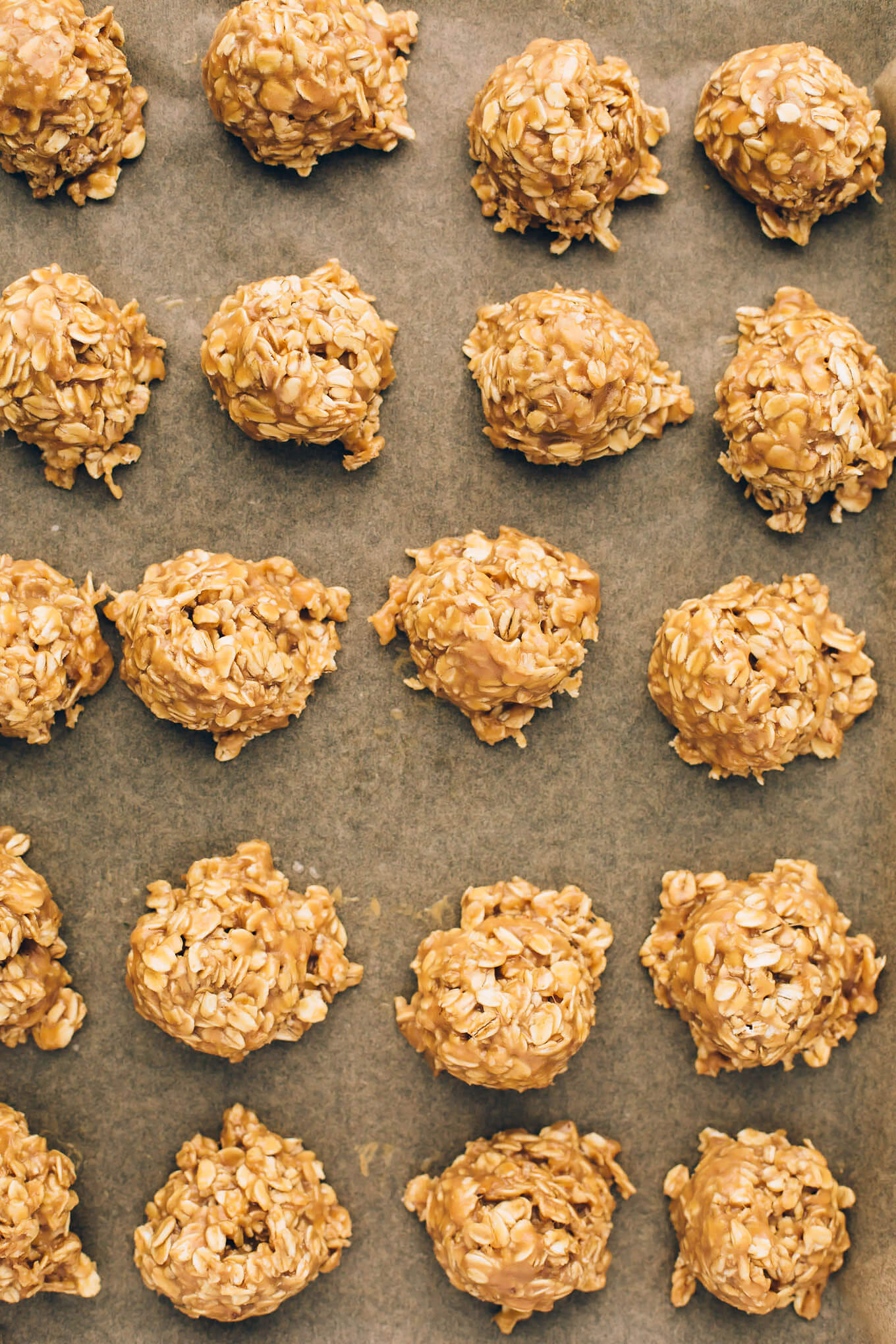 No-Bake Chewy Peanut Butter Oat Cookies | Vegan, Gluten-Free