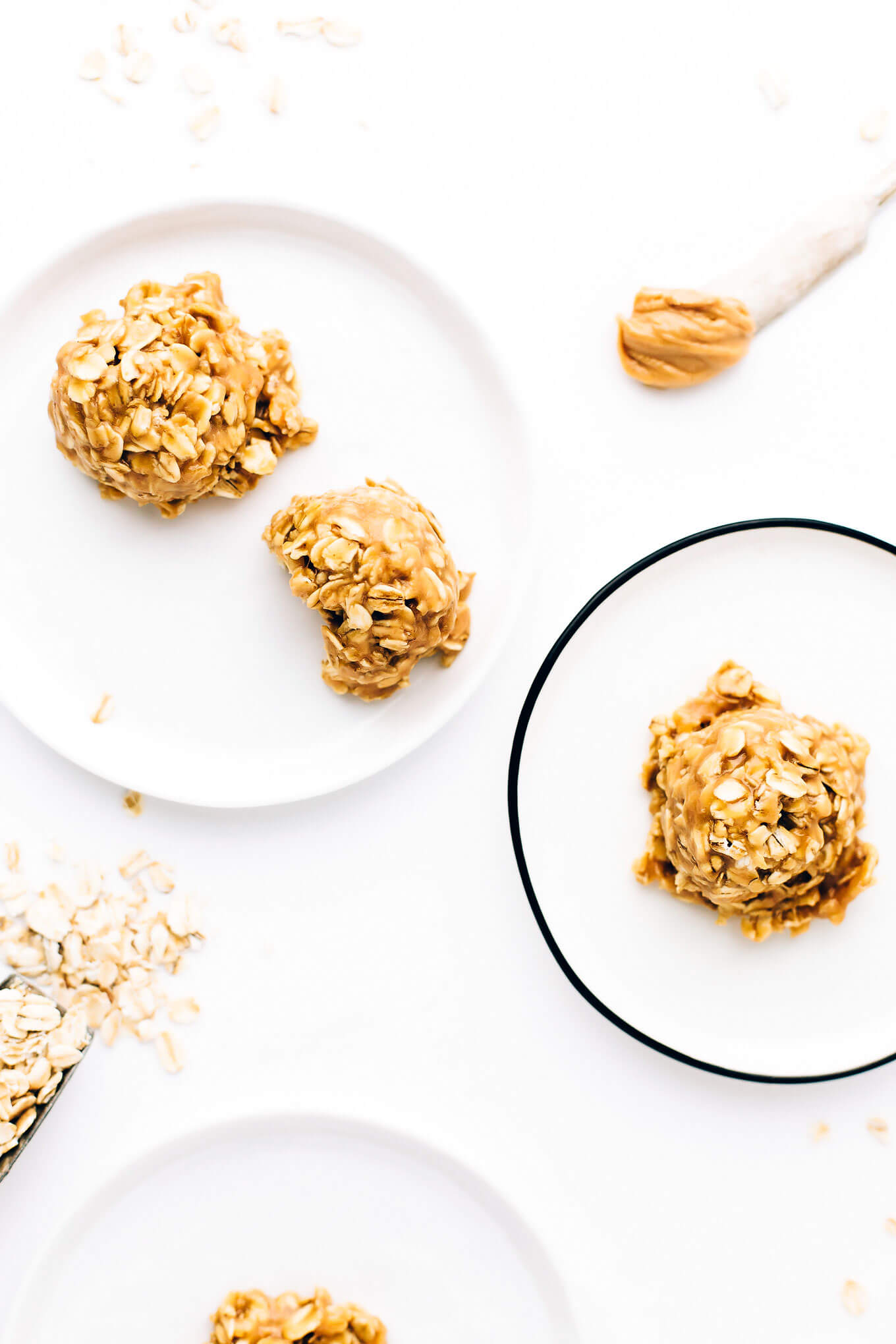 No-Bake Chewy Peanut Butter Oat Cookies | Vegan, Gluten-Free