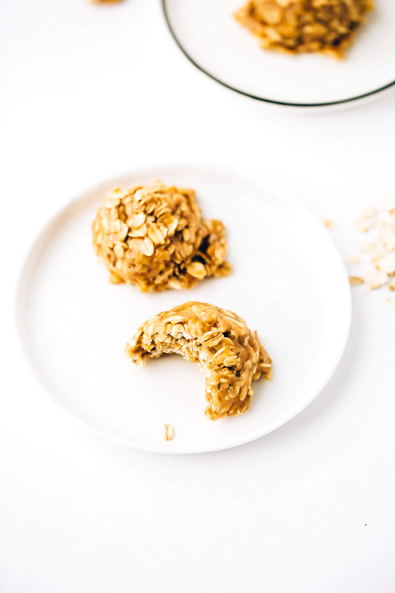 No-Bake Chewy Peanut Butter Oat Cookies | Vegan, Gluten-Free