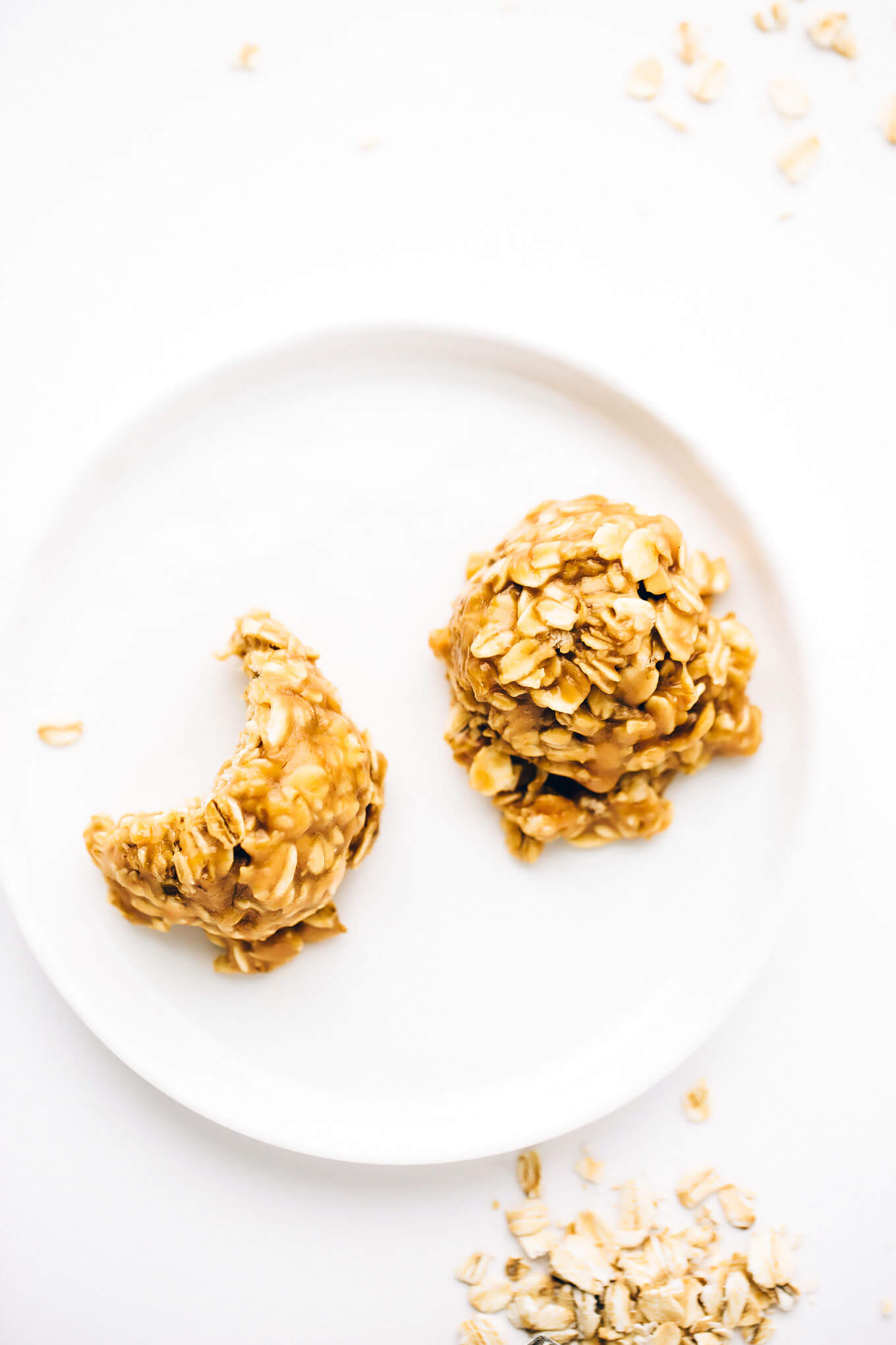 No-Bake Chewy Peanut Butter Oat Cookies | Vegan, Gluten-Free