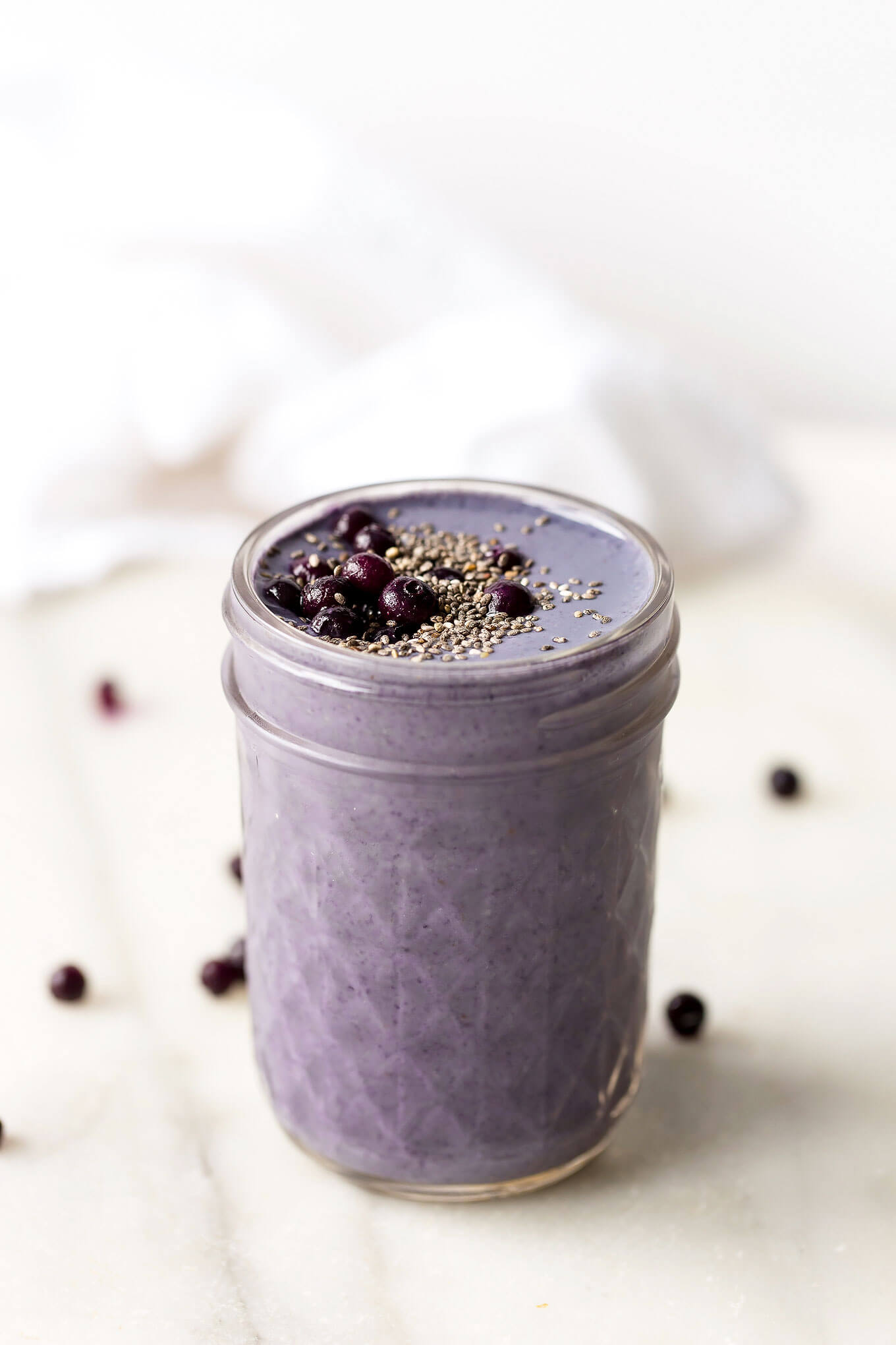 Wild Blueberry, Brazil Nut + Tahini Smoothie - Blissful Basil