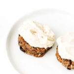 Almost Raw Vegan Oatmeal Raisin Cookies with Vanilla Cashew Buttercream