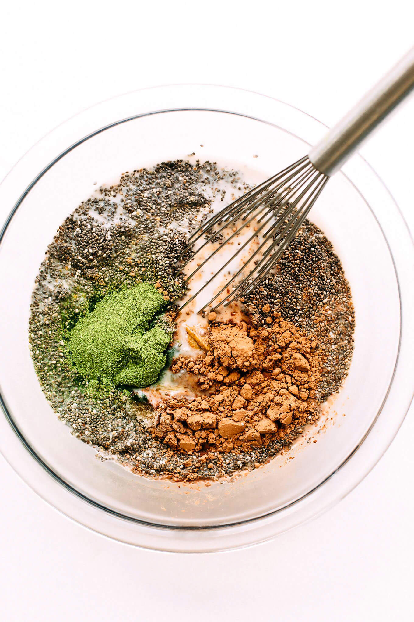 Secretly Green Almond Butter Chocolate Chia Pudding