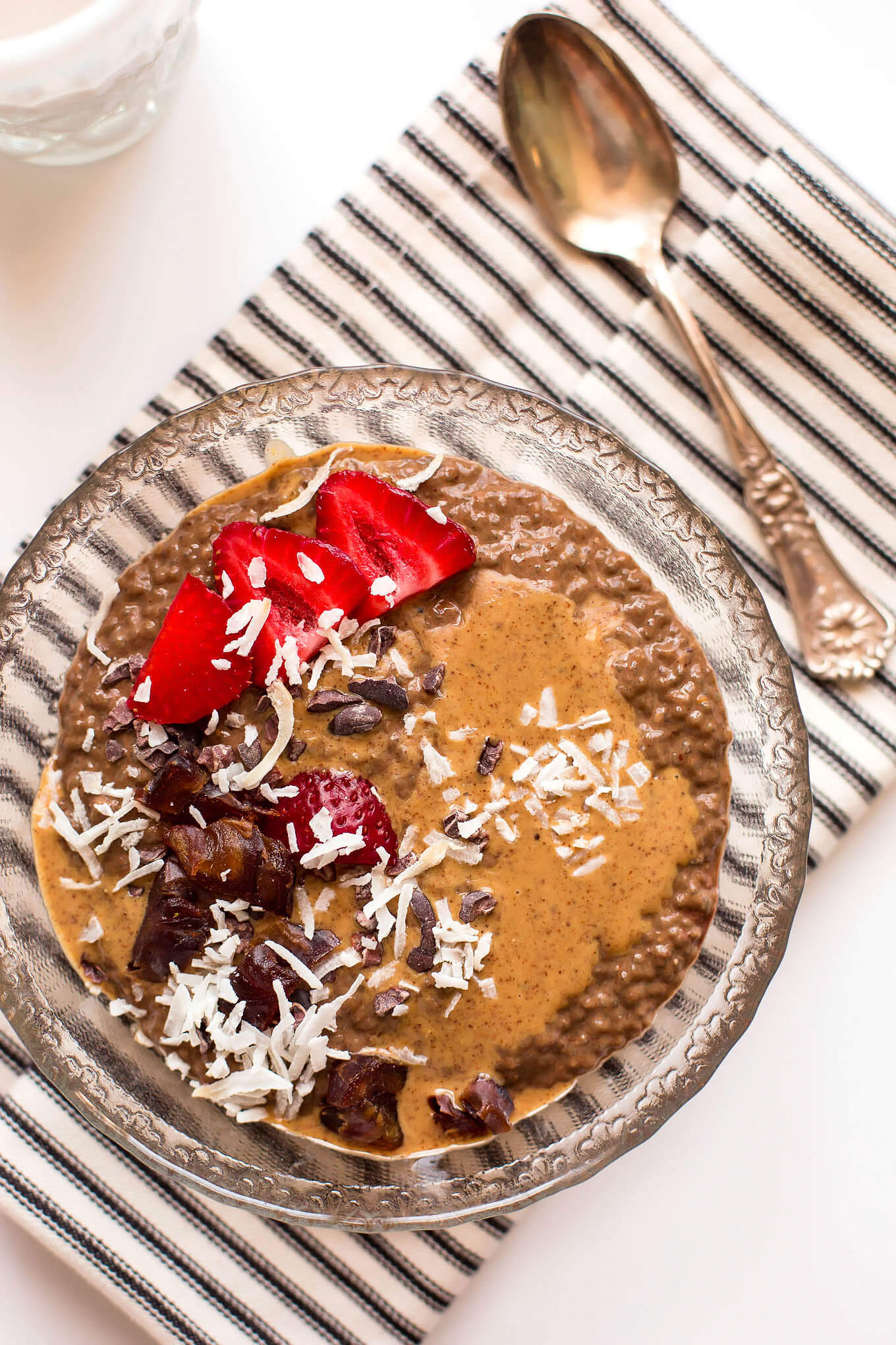 Secretly Green Almond Butter Chocolate Chia Pudding