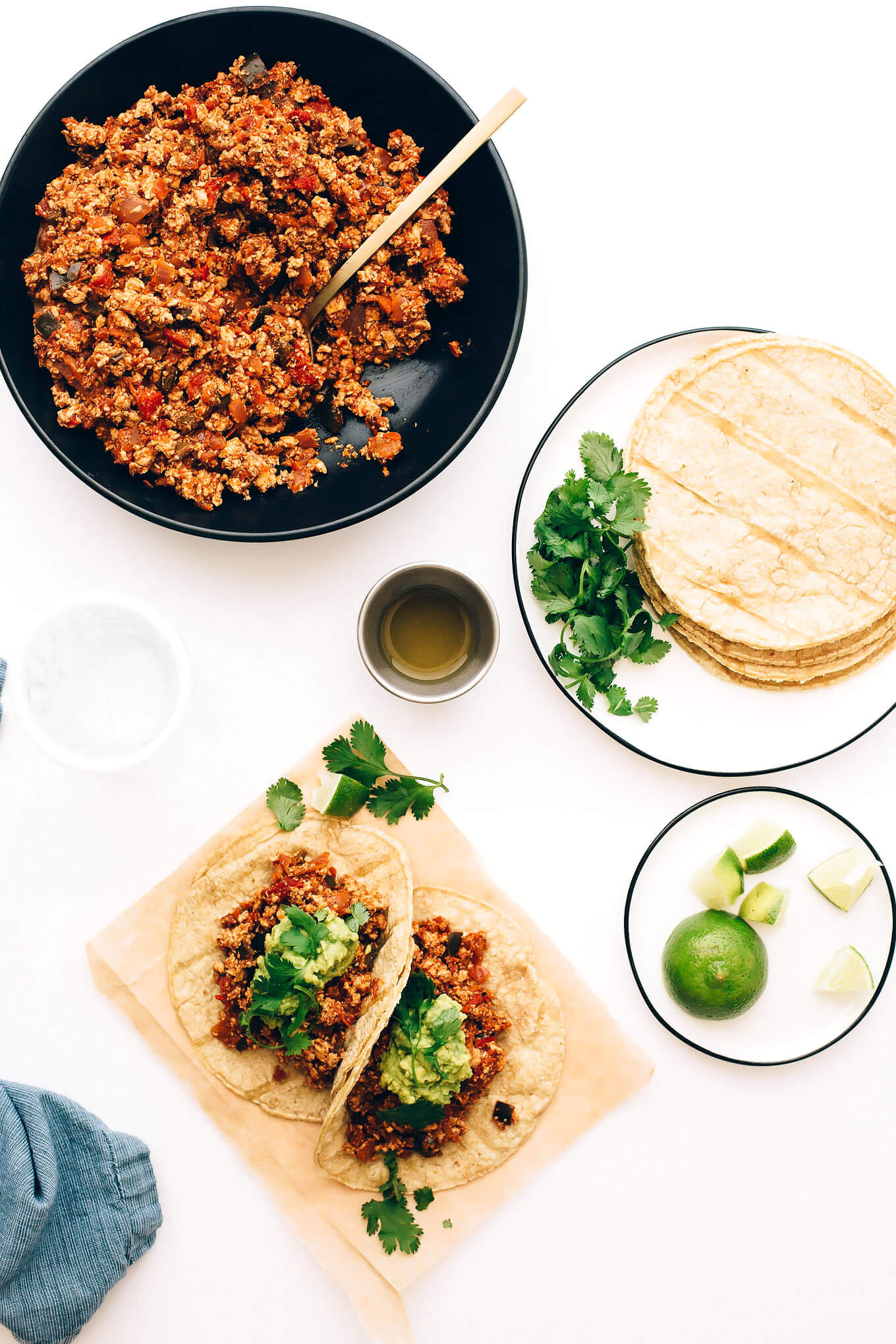 Vegan Spicy Scrambled Tofu Breakfast Tacos