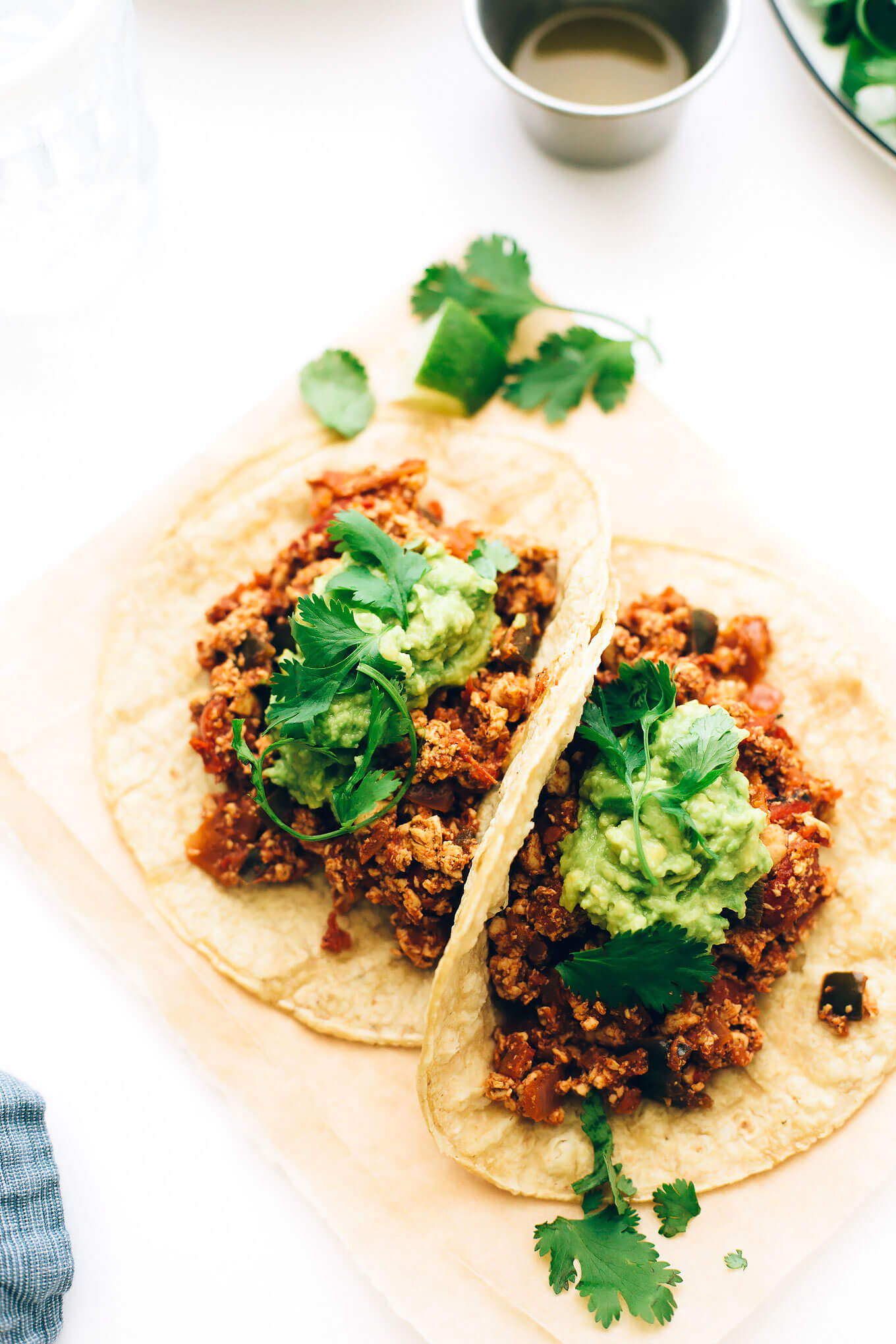 Vegan Spicy Scrambled Tofu Breakfast Tacos