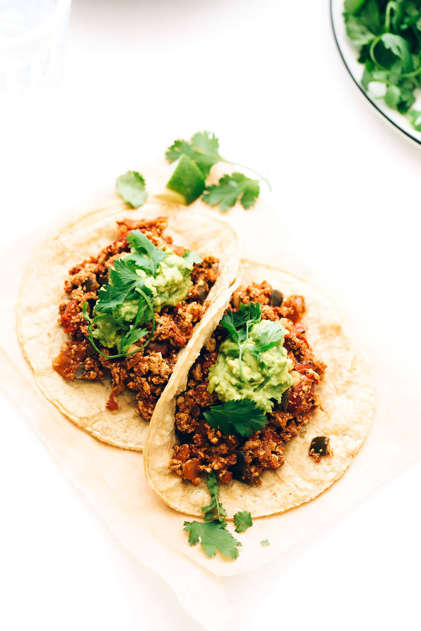 Vegan Spicy Scrambled Tofu Breakfast Tacos