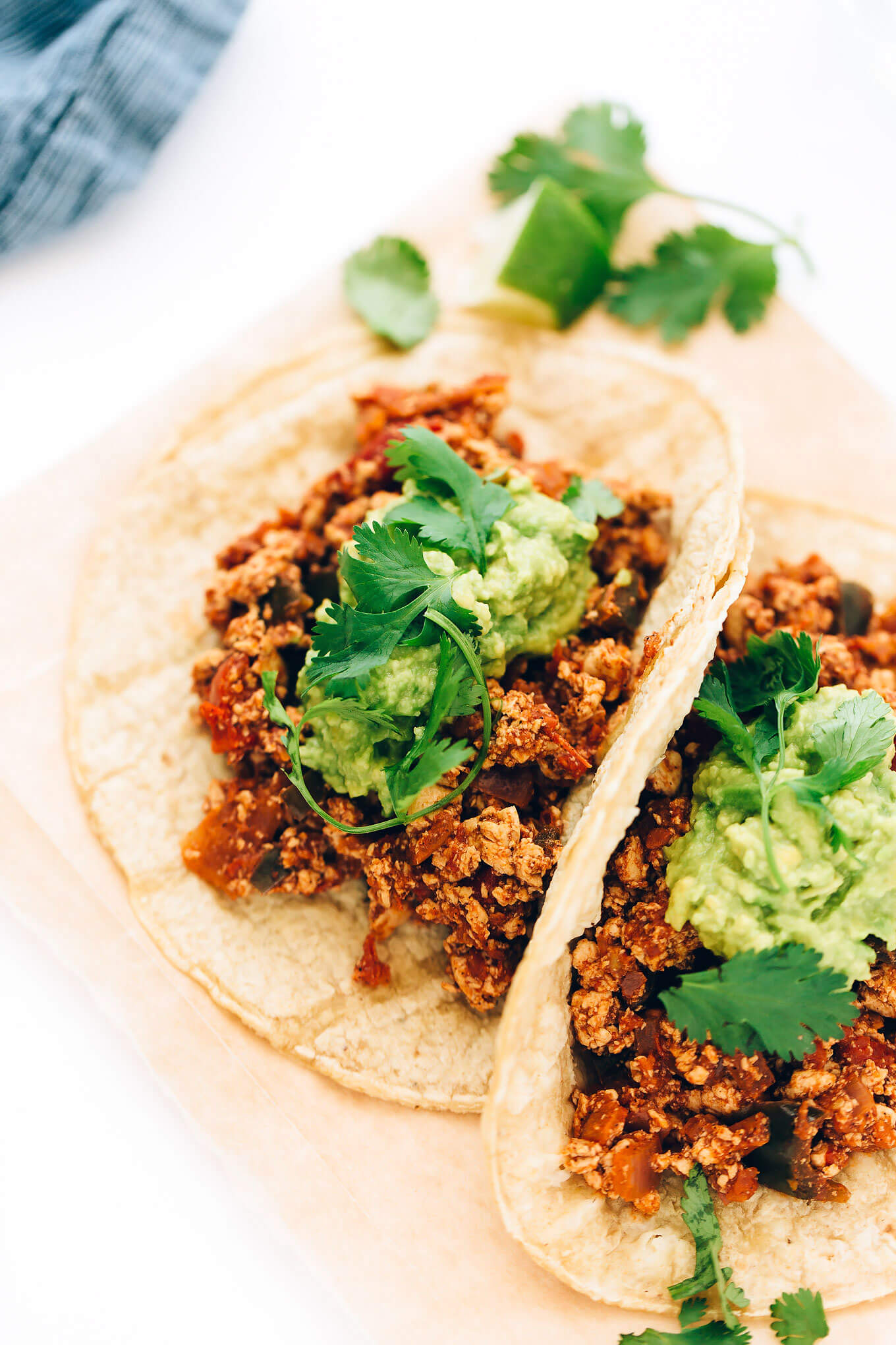 Vegan Spicy Scrambled Tofu Breakfast Tacos