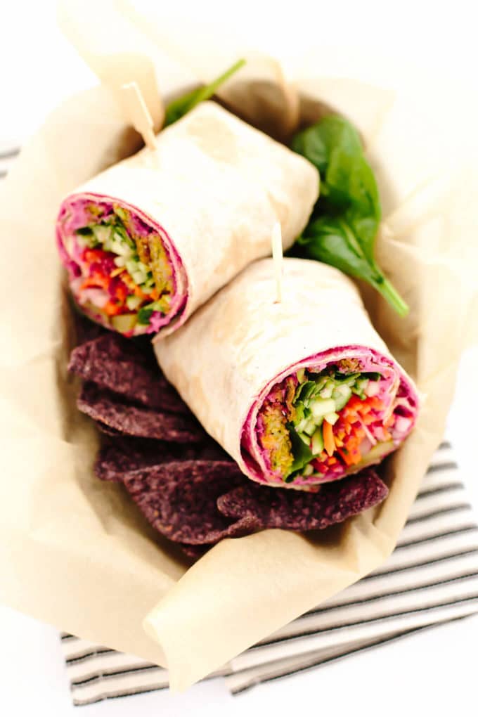 Epic Vegan Rainbow Veggie Wrap