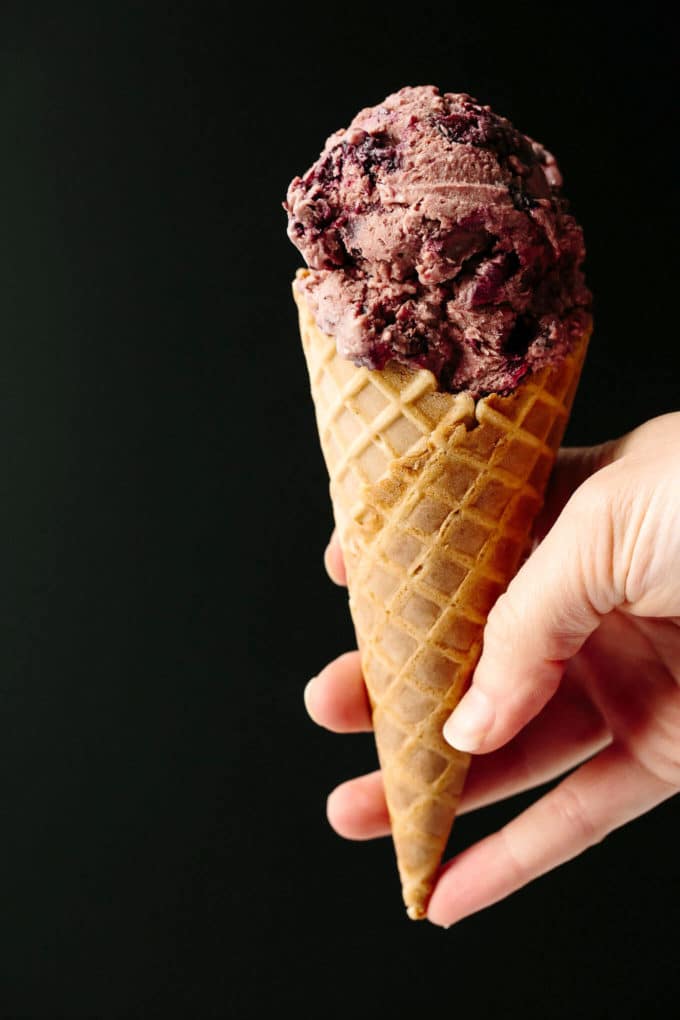 No-Churn Vegan Cherry Chocolate Chunk Ice Cream