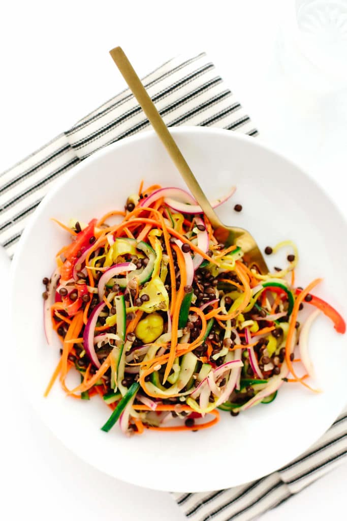 Pickled Vegetable + Beluga Lentil Salad Blissful Basil