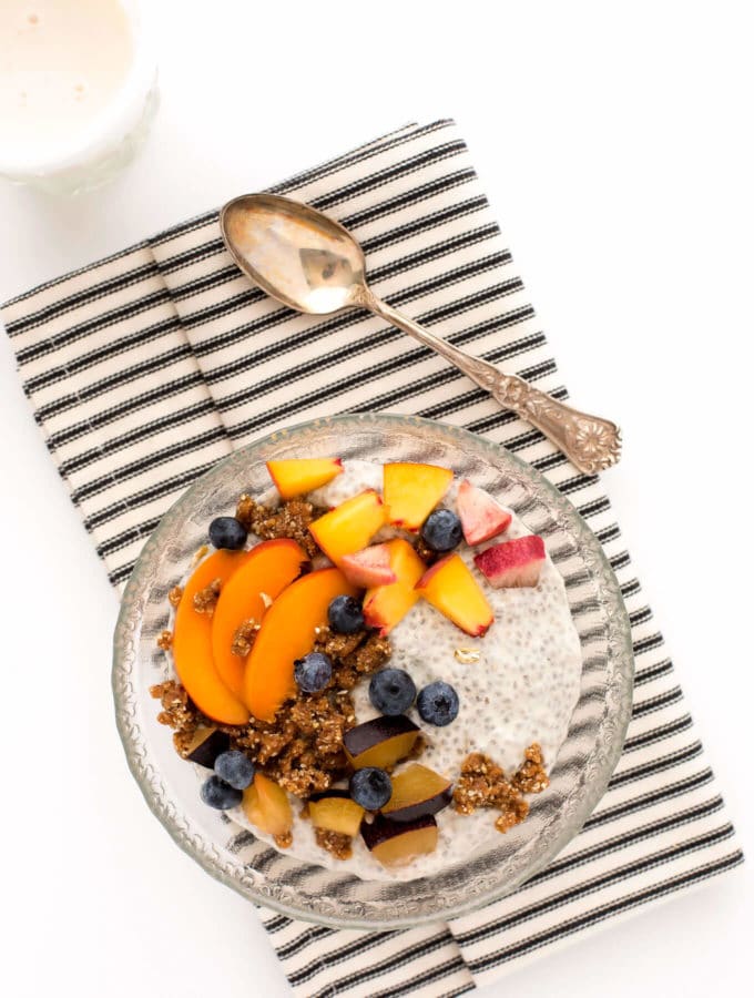 Summer Stone Fruit Chia Pudding Parfait