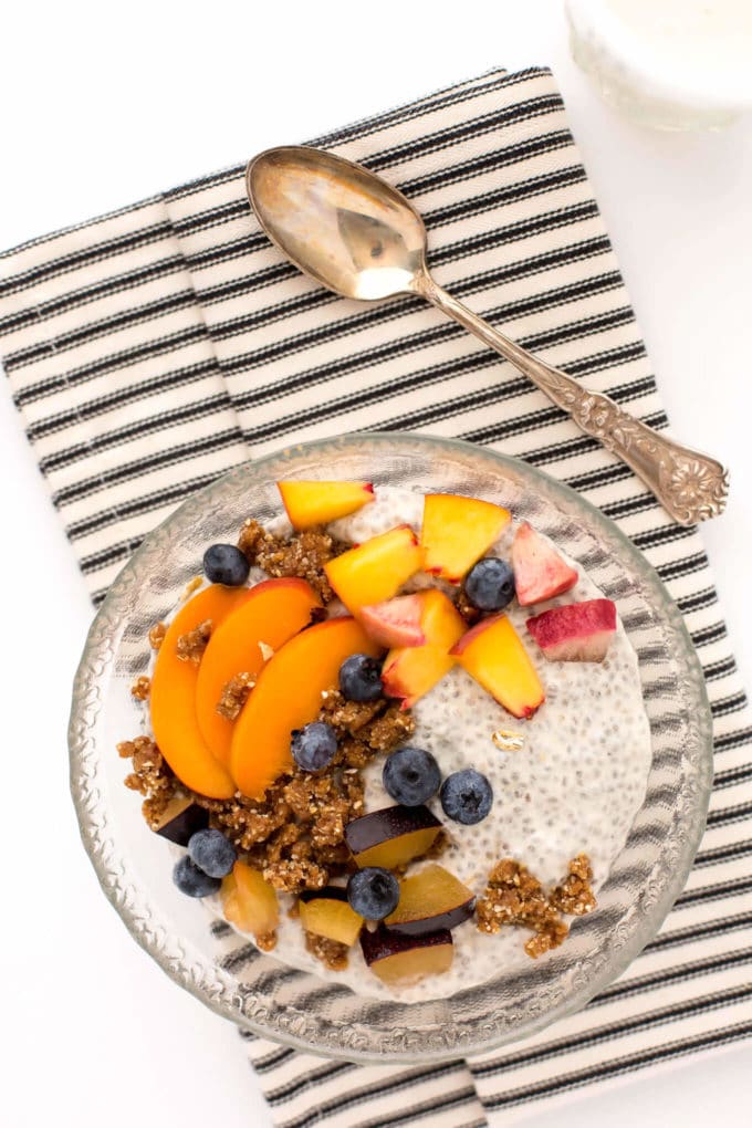 Summer Stone Fruit Chia Pudding Parfait