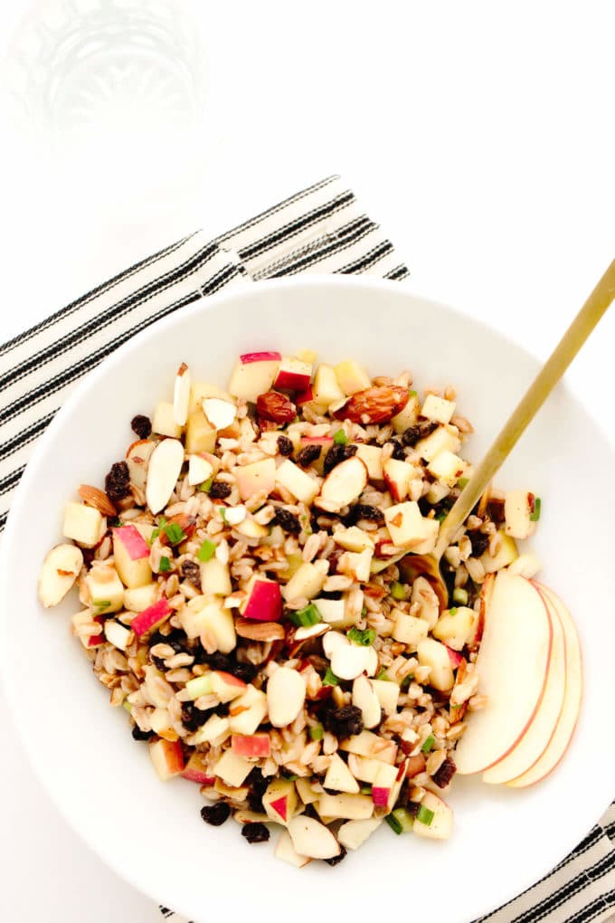 Apple Almond Farro Salad