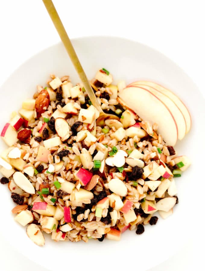 Apple Almond Farro Salad