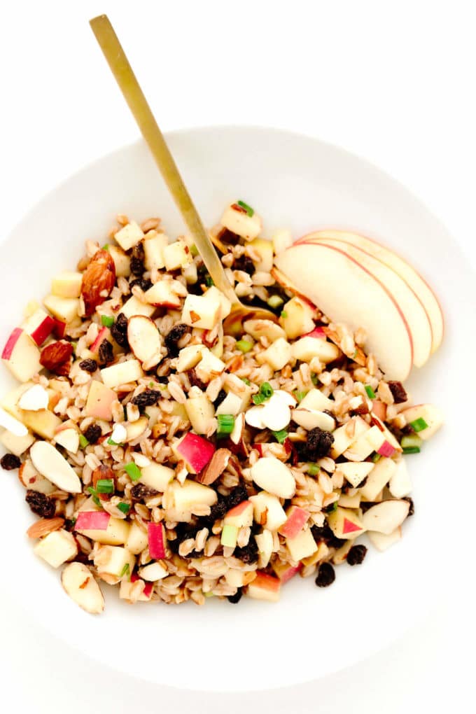 Apple Almond Farro Salad