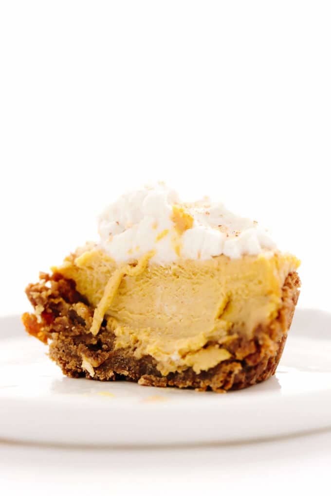 Mini Vegan Pumpkin Almond Cheesecakes